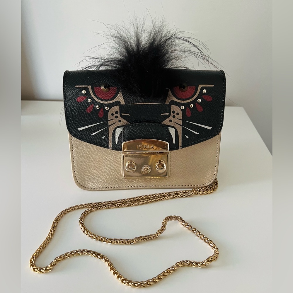 Furla Mini Metropolis Jungle Leather Crossbody Bag